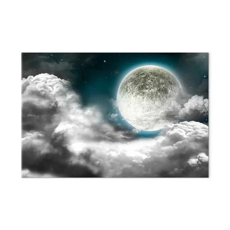 Globo Prateado (1 peça) - Nuvens Espessas e Céu Iluminado pela Lua