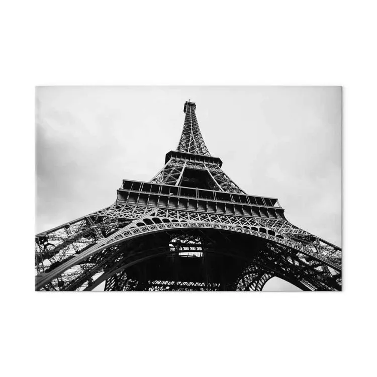 Ícone de Paris (1 peça) - Arquitetura em Preto e Branco da Torre Eiffel