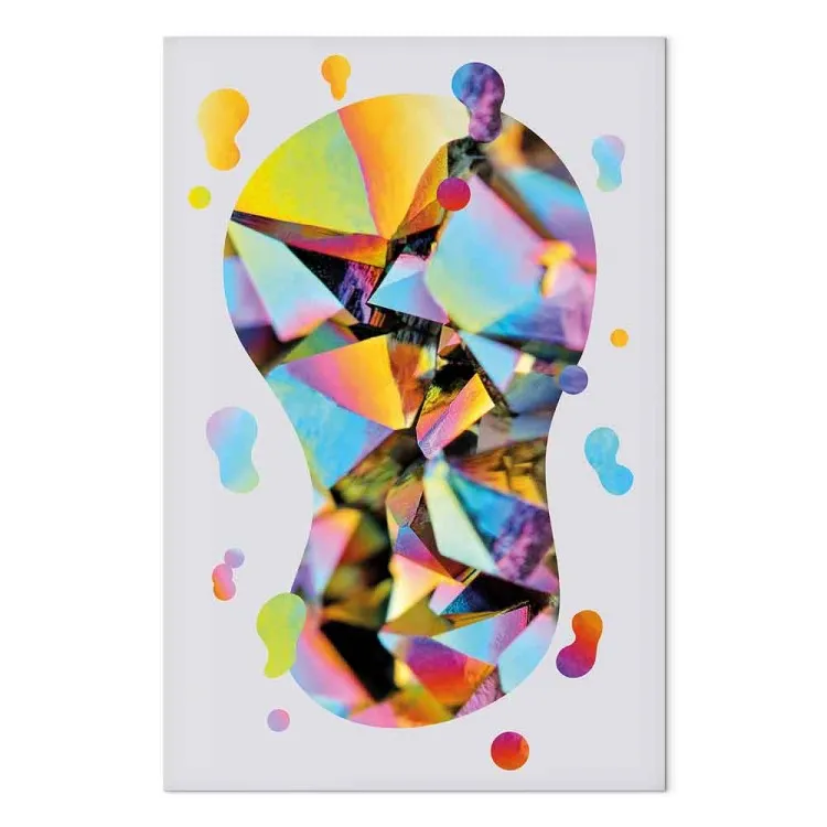 Abstracção do arco-íris - forma colorida com geometria não óbvia