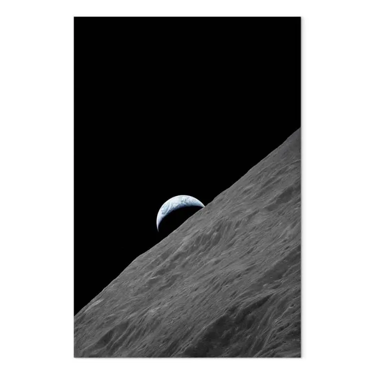 Vista da Terra a partir da Lua - visão cósmica do planeta e do espaço