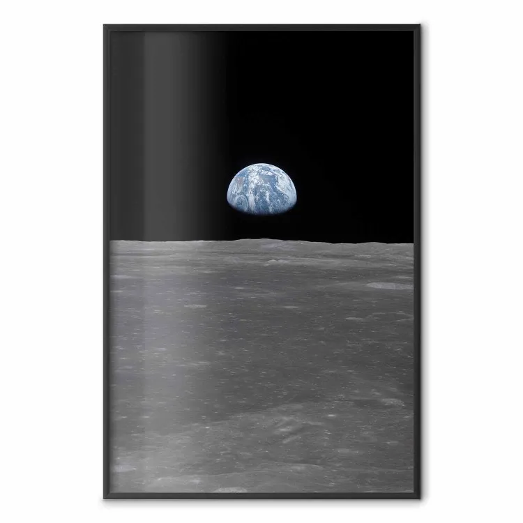 Longe de Casa - vista da lua para o planeta Terra no espaço profundo