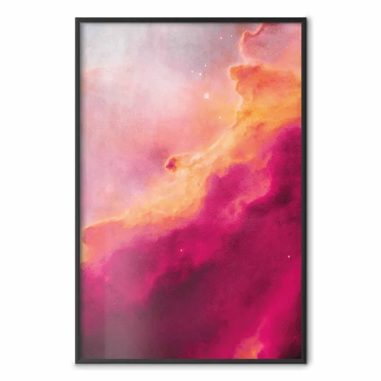 Nebulosa Rosa - paisagem abstrata do céu com fundo de nuvens coloridas