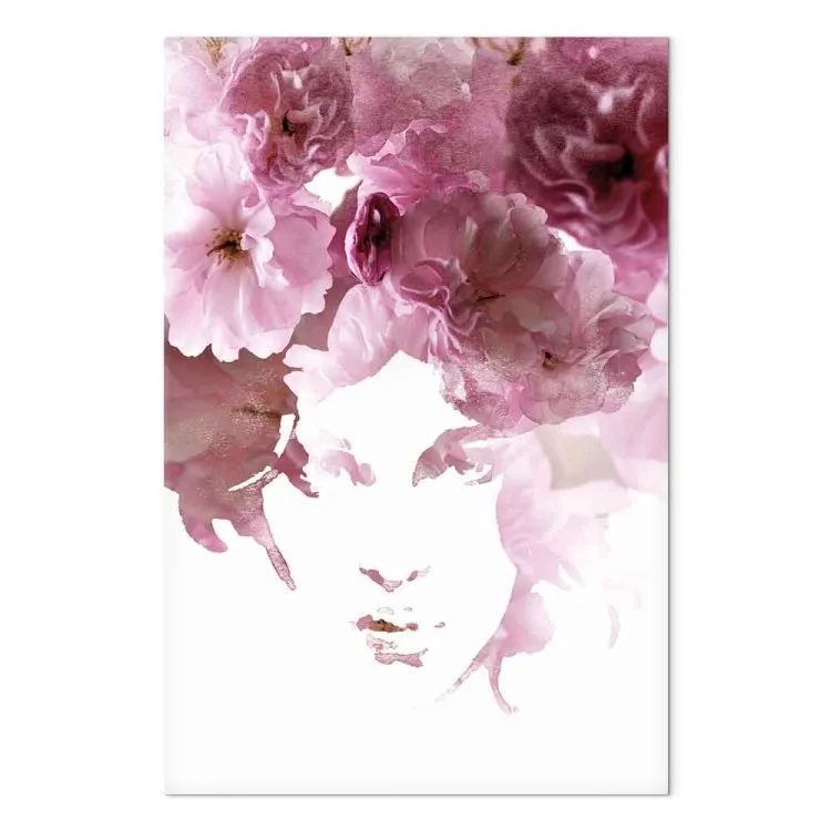 Retrato da mulher floral - tema abstracto com mulher e flores