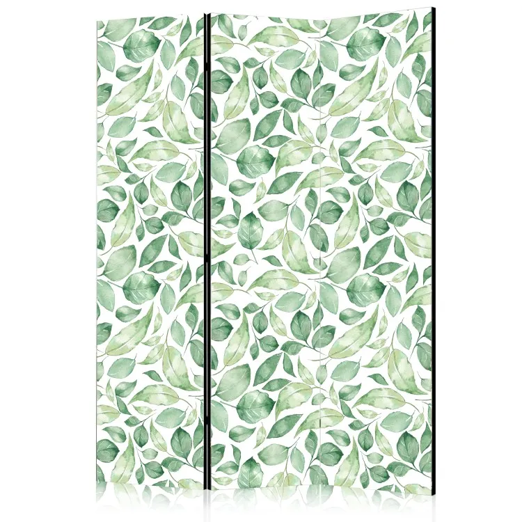 Beleza Natural (3 peças) - padrão de folhas verdes em fundo claro