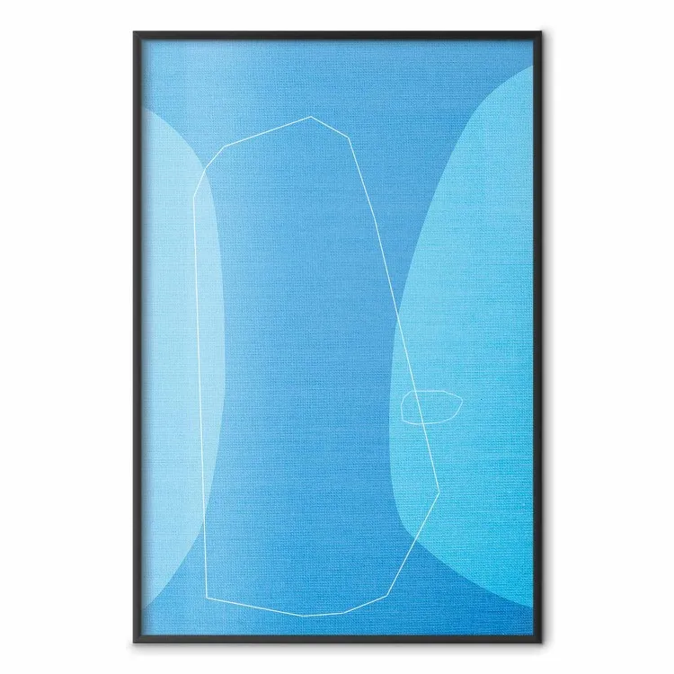 Formas de Azul - composição azul abstrata de formas e linhas