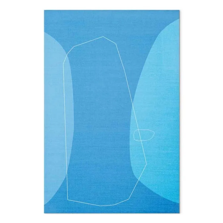 Polígono branco sobre fundo azul - abstracção geométrica moderna