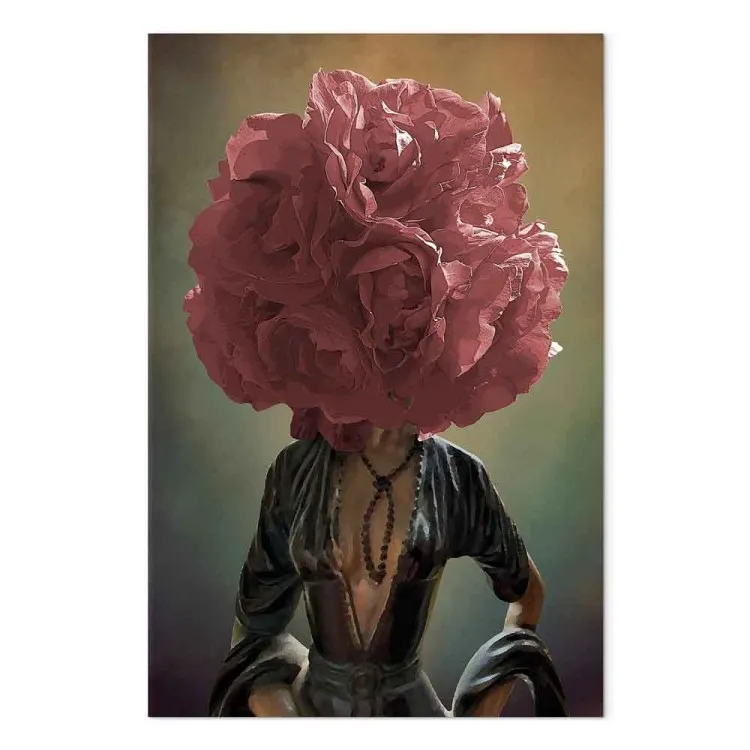 Pensamentos Florais (1-parte) vertical - abstração com motivo botânico