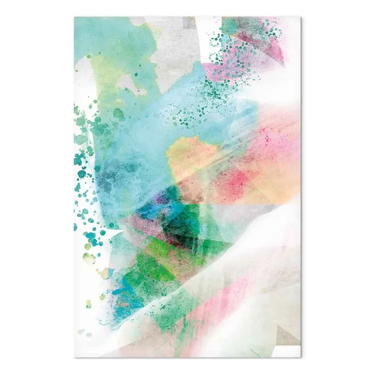Mosaico Aquarela (1-parte) vertical - abstração colorida alegre