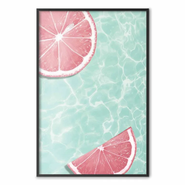 Tom Refrescante - frutas tropicais rosa flutuando na água