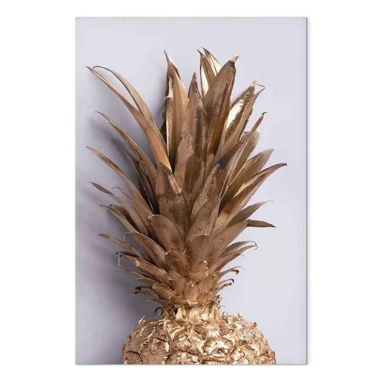 Fruta Dourada (1-parte) vertical - natureza morta de um abacaxi dourado