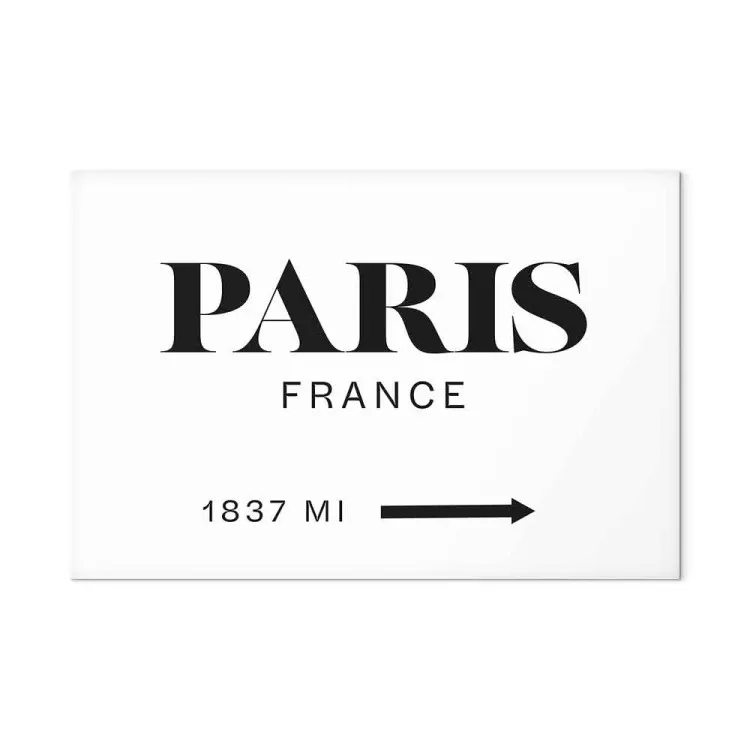 Chic Parisiense (1-parte) largo - inscrição "Paris" em inglês preta