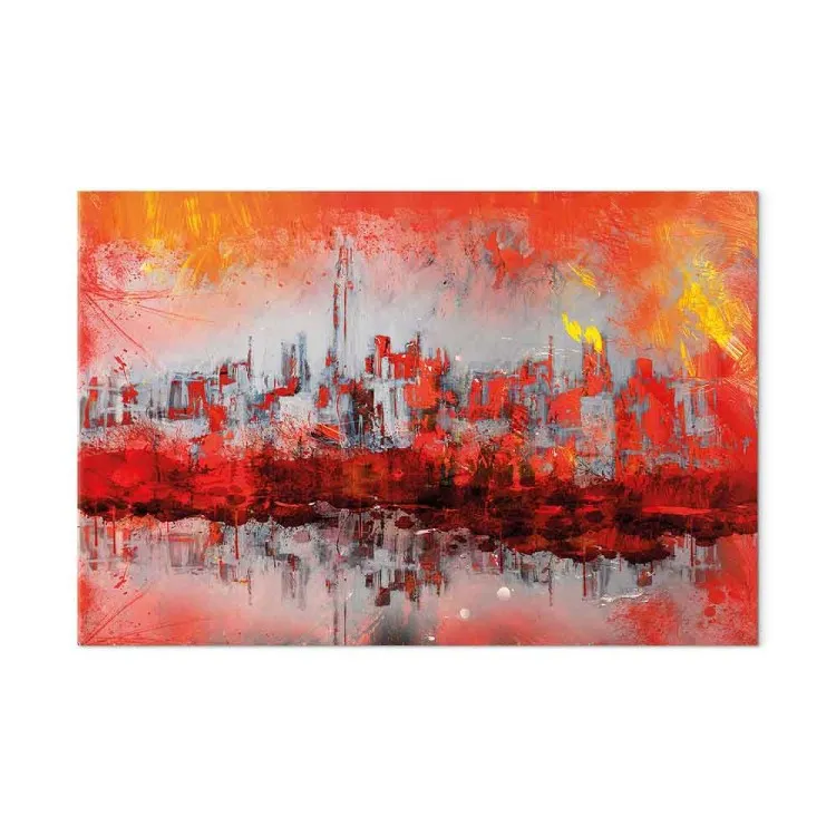 Pôr do Sol em Nova York (1 peça) Largo - abstração da paisagem urbana