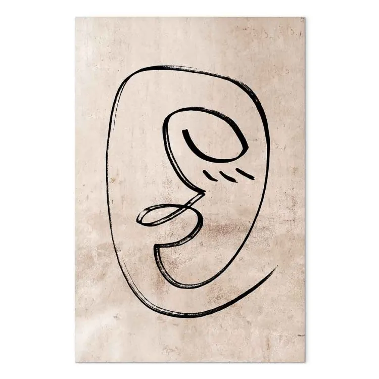 Careta Sonhadora (1 peça) Vertical - arte linear abstrata em estilo boho