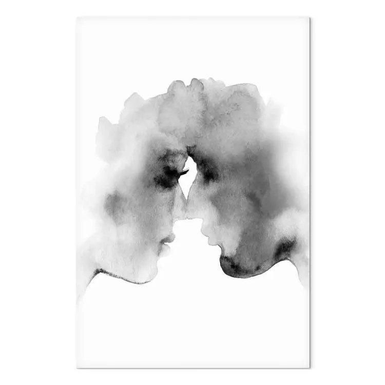 Pensamentos Desfocados (1 peça) Vertical - beijo em estilo aquarela