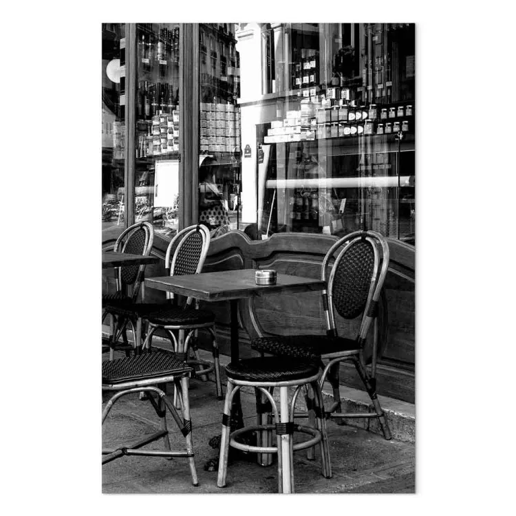 Café em Paris - fotografia a preto e branco da capital francesa