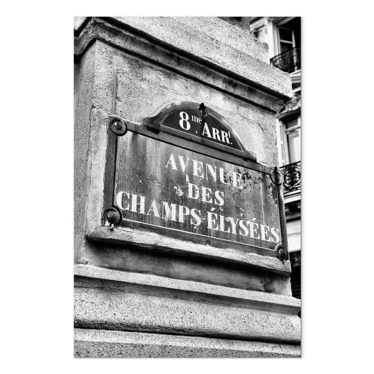 Avenue des Champs Elysées - a famosa rua parisiense a preto e branco
