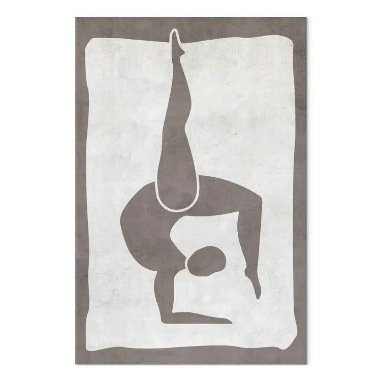 Postura ginástica - gráfico escandinavo estilo boho em cinzento