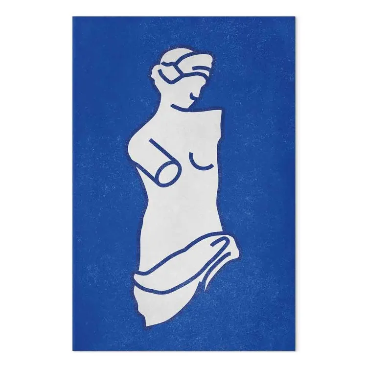 Figura de Vénus - gráfico baseado na escultura de Vénus, fundo azul