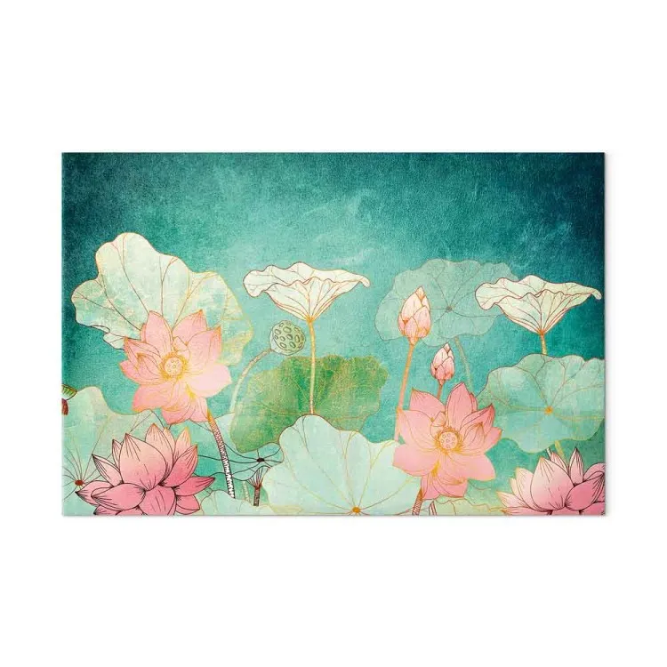 Flores de Conto de Fadas (1 peça) Largo - plantas coloridas e caricatas
