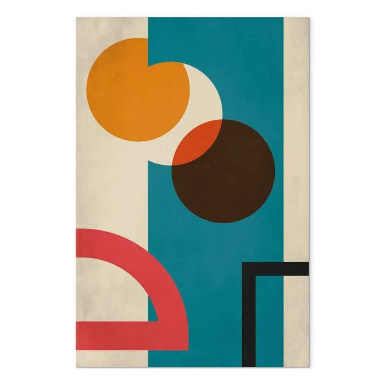 Geometria colorida - abstracção modernista com figuras coloridas