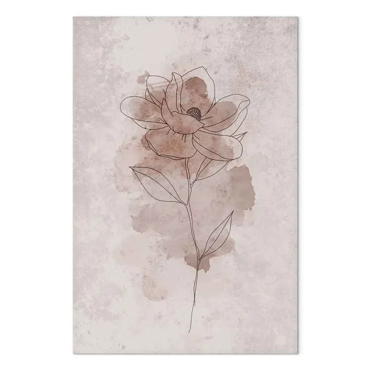 Flor da Alegria (1 peça) Vertical - lineart de uma planta abstrata