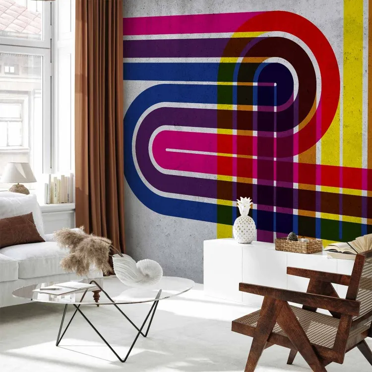 Estradas coloridas - abstracção geométrica com faixas de rodagem