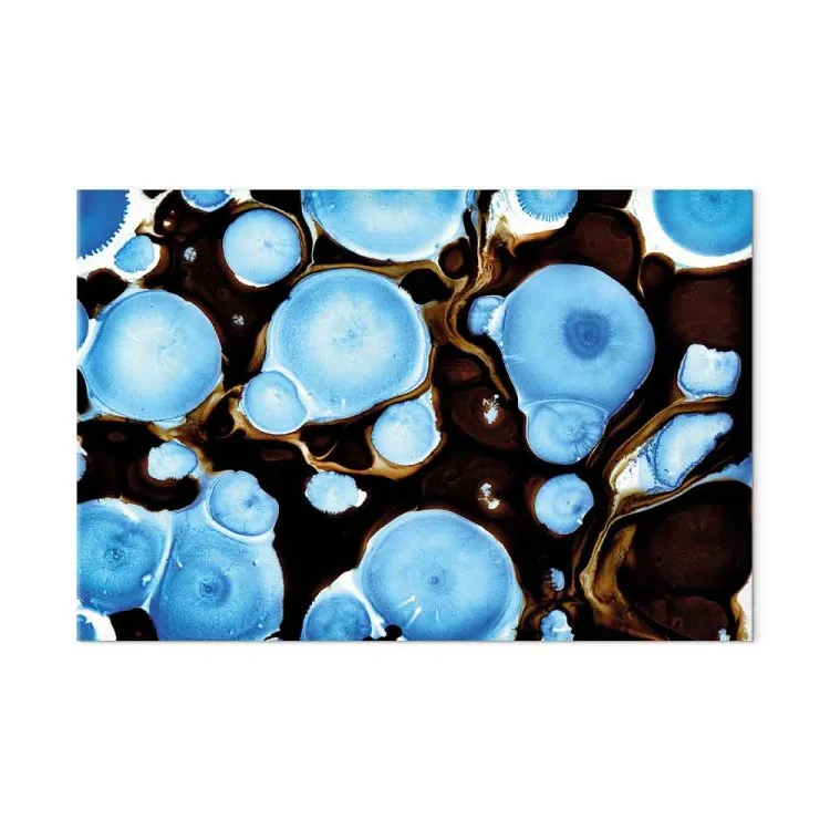 Bioformas - abstracção em azul iluminado e castanho escuro