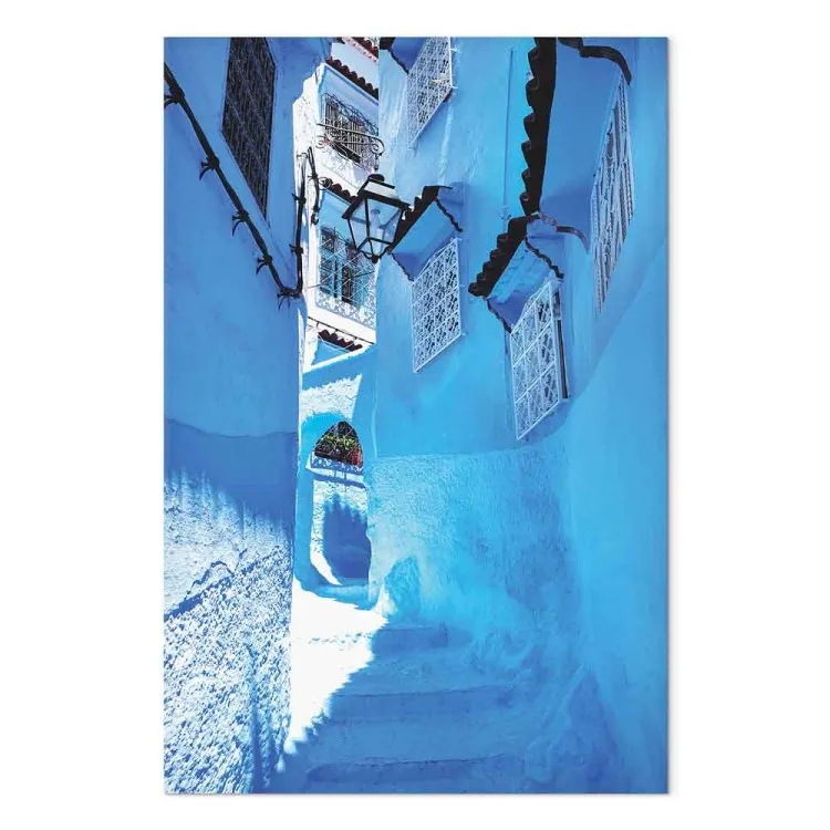 Passeio Azul (1 peça) Vertical - arquitetura de escadas em Marrocos