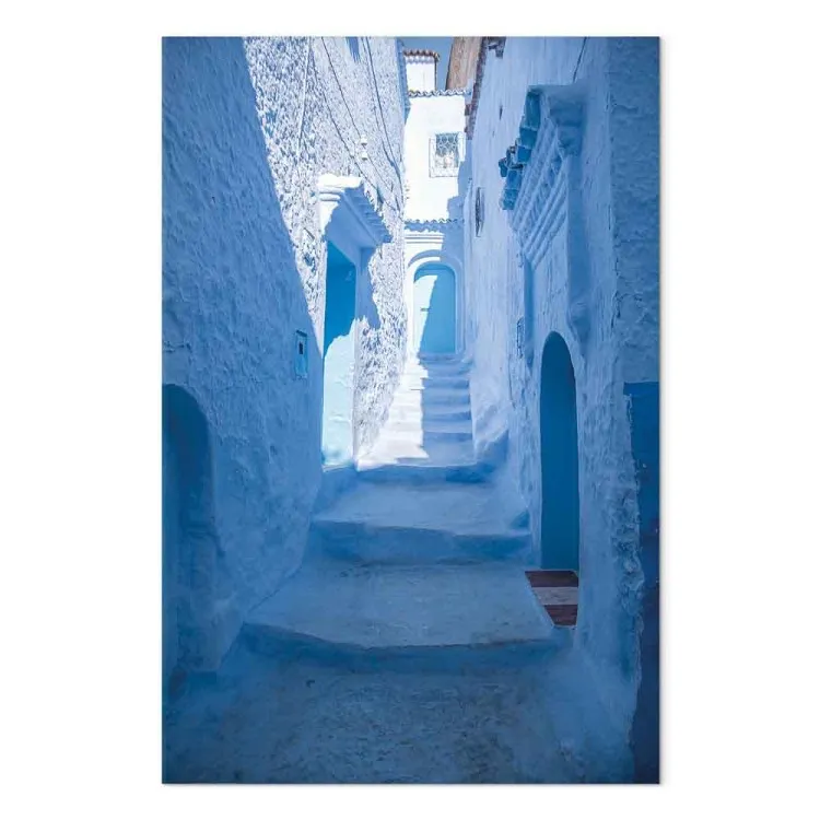 Arquitetura do Azul (1 peça) Vertical - escadas árabes no Marrocos