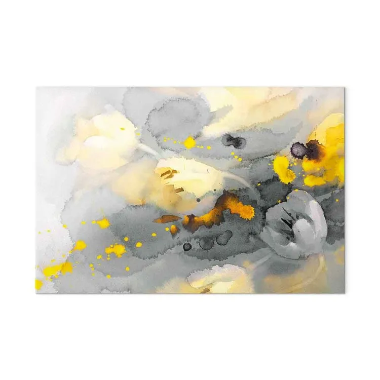 Tempestade Colorida de Flores (1 peça) Largo - plantas abstratas