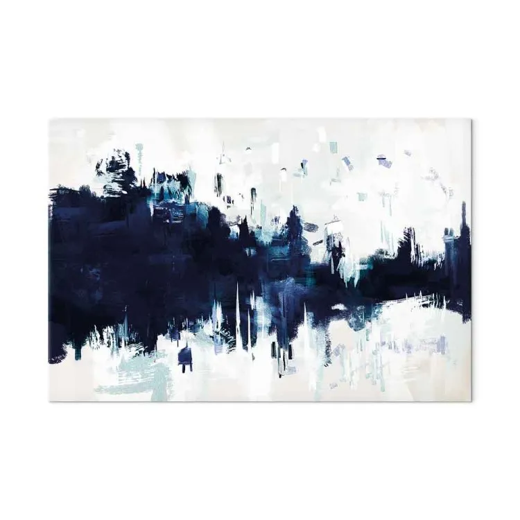 Azul sobre branco - abstracto com clássicos traços azuis