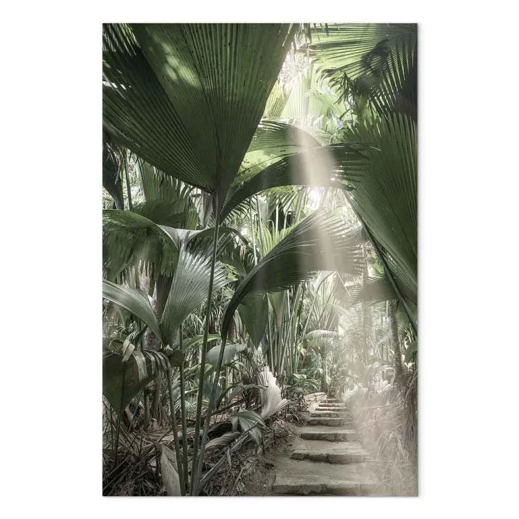 Feixe de Luz (1 peça) Vertical - paisagem de vegetação tropical