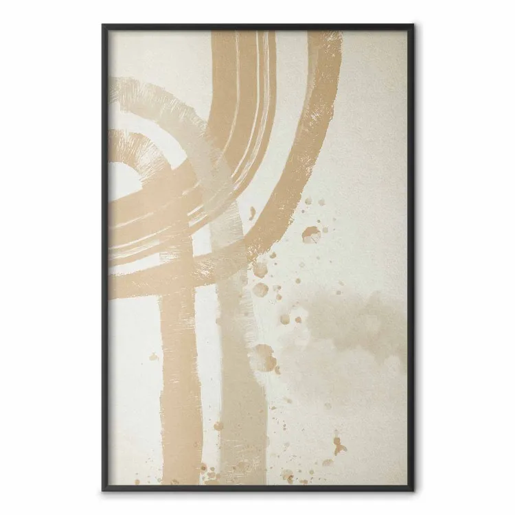 Minimalismo Bege - padrão abstrato marrom em um fundo bege claro