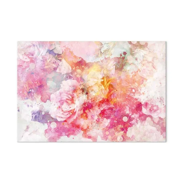 Explosão de Flores (1 peça) Largo - abstração de flores rosa