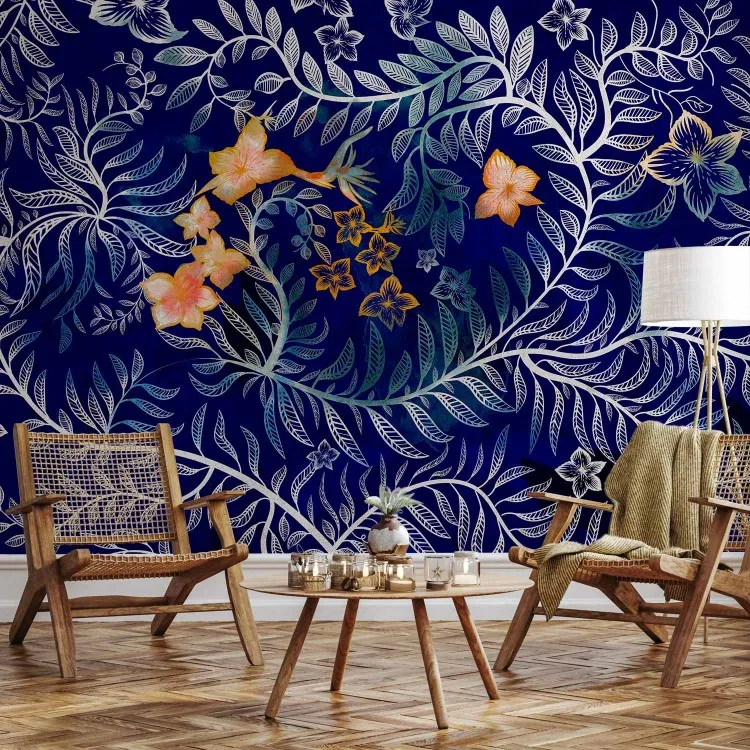 Flores com caules brancos - abstracção inspirada no design popular