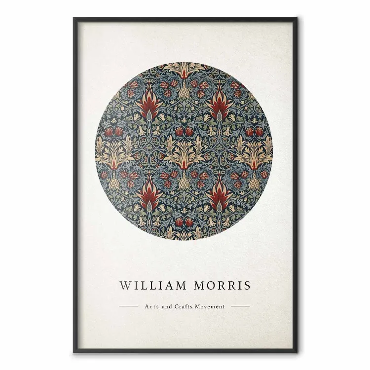Para William Morris - textos em inglês e ornamentos abstratos