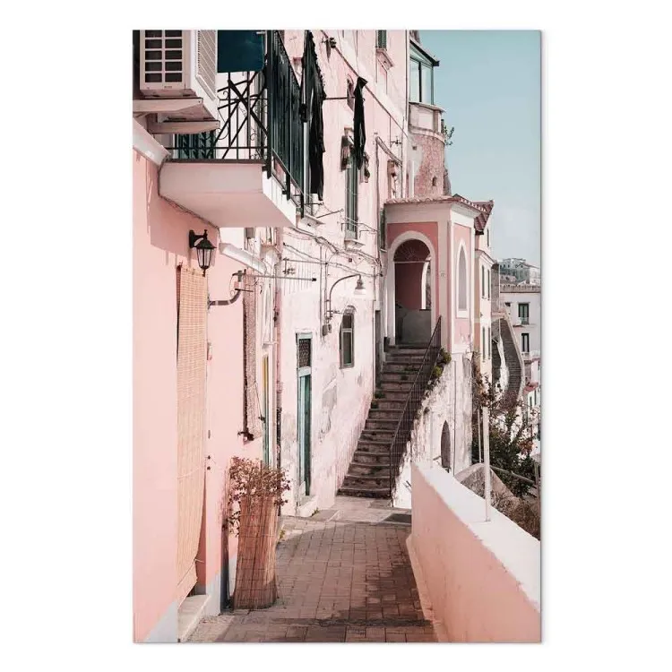 Arquitectura em Amalfi - edifícios de cor pastel no sul de Itália