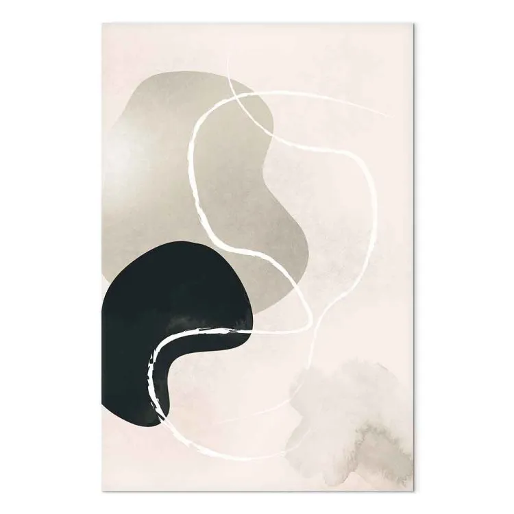 veias cinzentas e pretas com fio branco - abstracção boho scandi