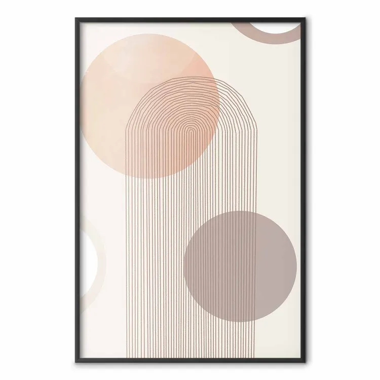 Fonte - abstração geométrica em formas arredondadas no estilo scandi boho