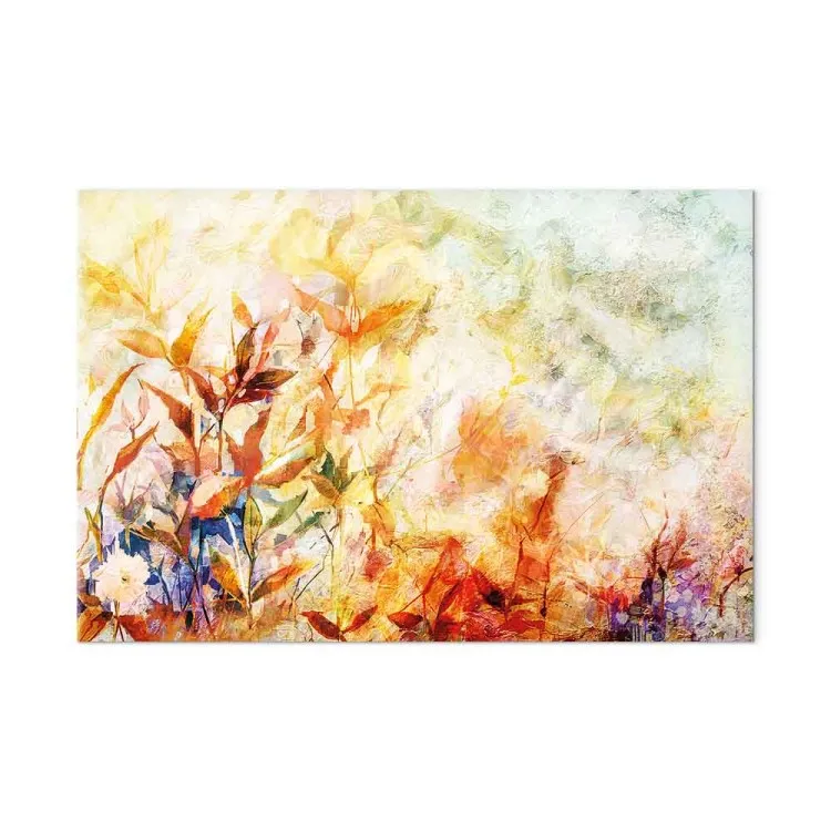 Prado Como Pintado (1 peça) Largo - paisagem colorida com flores