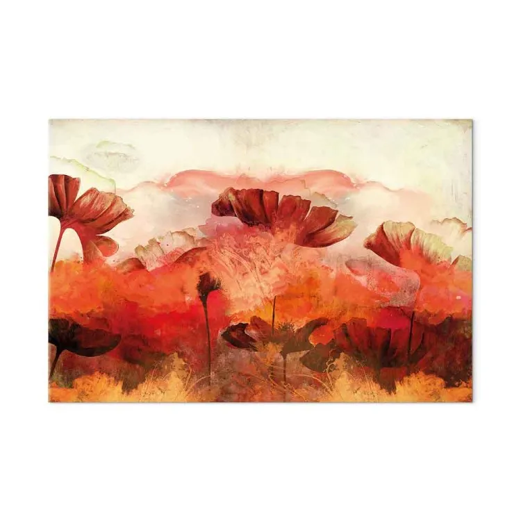 Flores Ardentes (1 peça) Largo - paisagem em cores quentes
