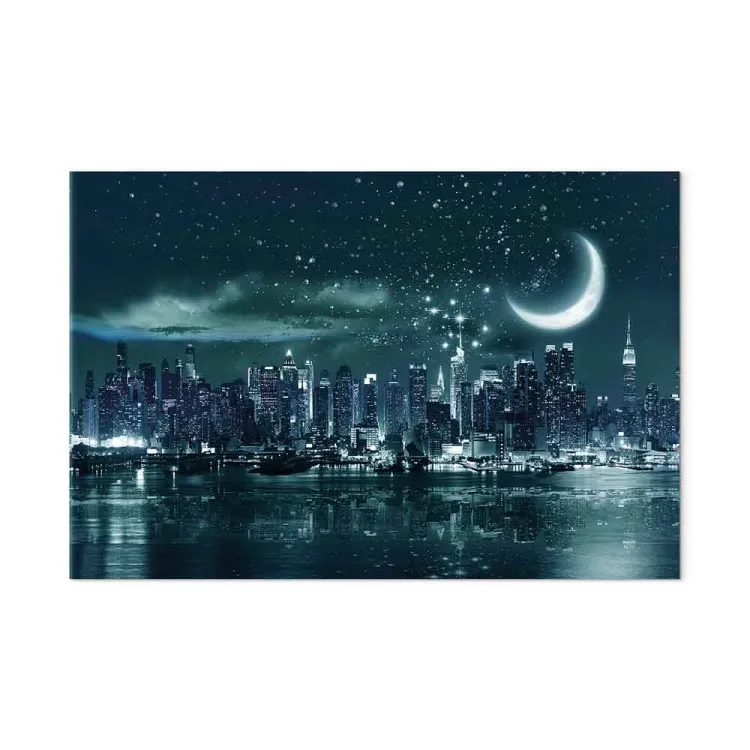 Lua sobre Manhattan (1 peça) Largo - Nova York após escurecer