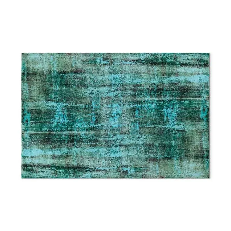 Ondas Esmeralda (1 peça) Largo - abstração verde moderna