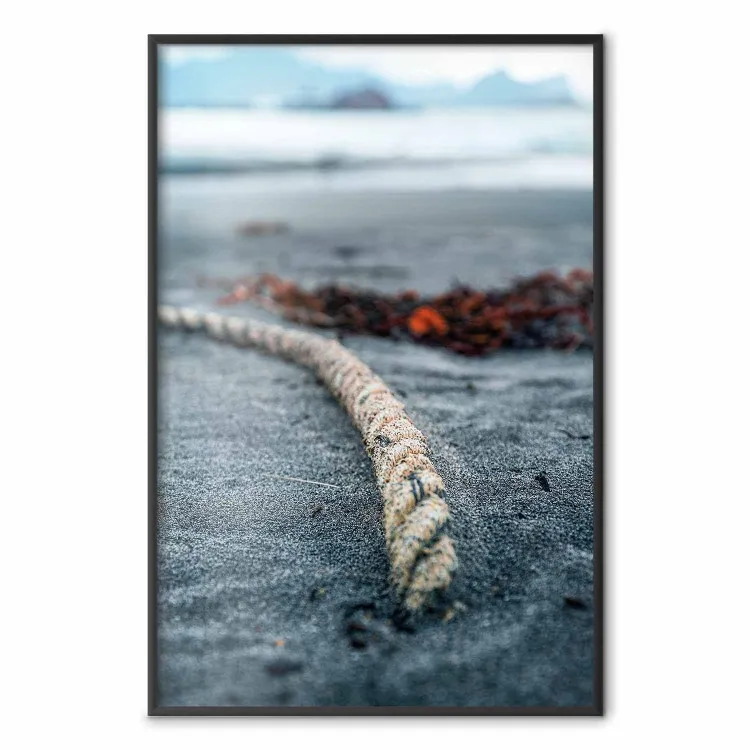 Memória de Cruzeiro - paisagem majestosa de uma praia escura com cordas dispostas