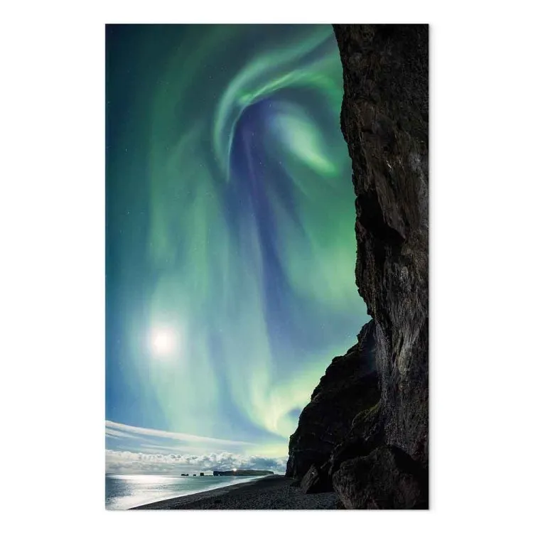 Maravilha da Natureza (1 peça) Vertical - paisagem com penhasco e céu polar