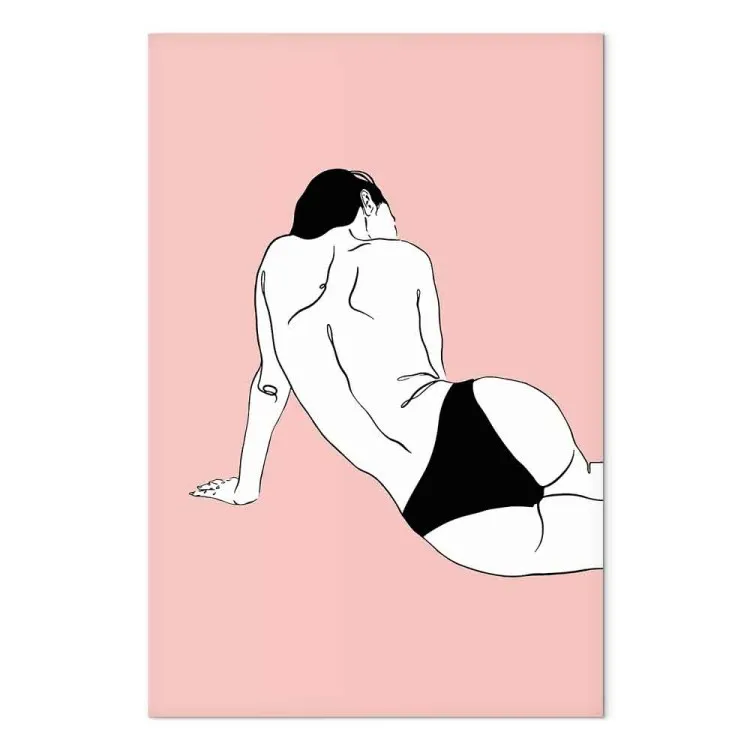Corpo Feminino (1 peça) Vertical - figura invertida em fundo rosa