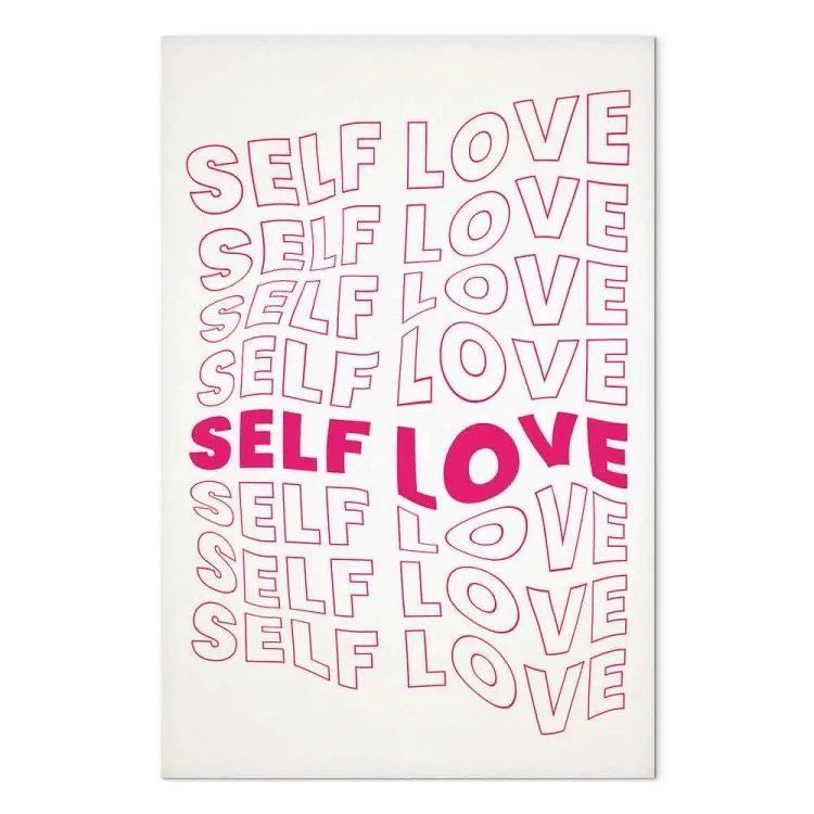 Mantra do Amor (1 peça) Vertical - texto de amor repetido