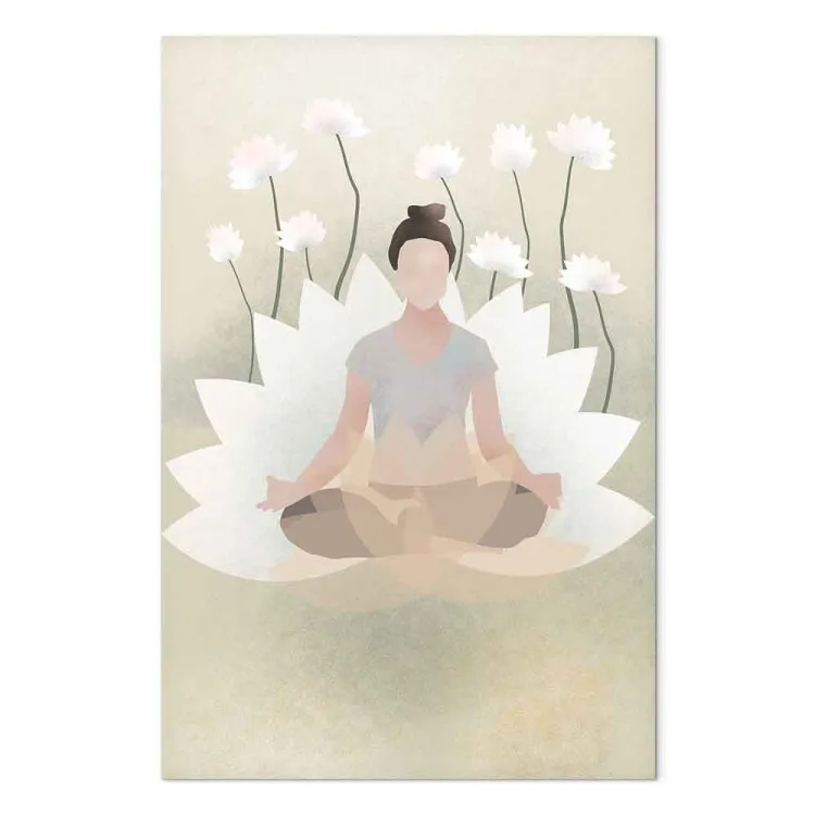 Yoga do Amor (1 peça) Vertical - composição floral em estilo zen