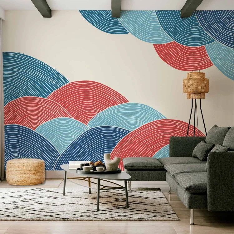 Cascatas Japonesas - paisagem abstrata com padrão de nuvens coloridas