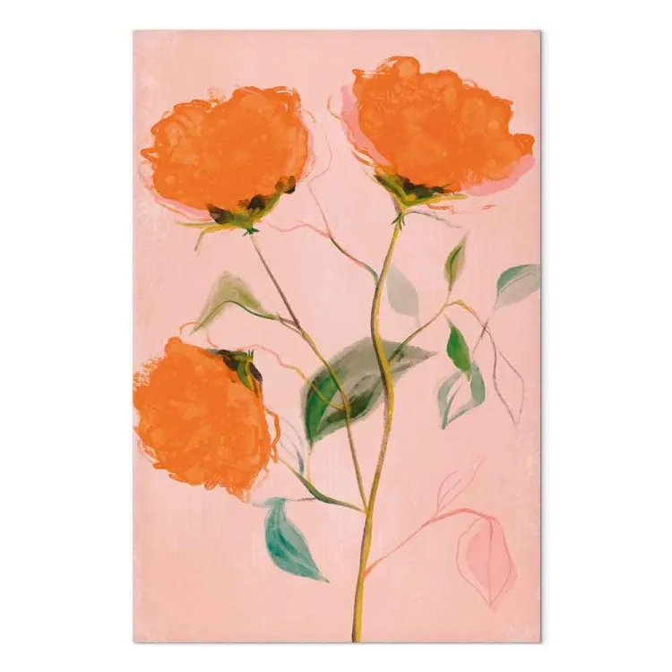 Flores Laranjas (1 peça) Vertical - três rosas em flor